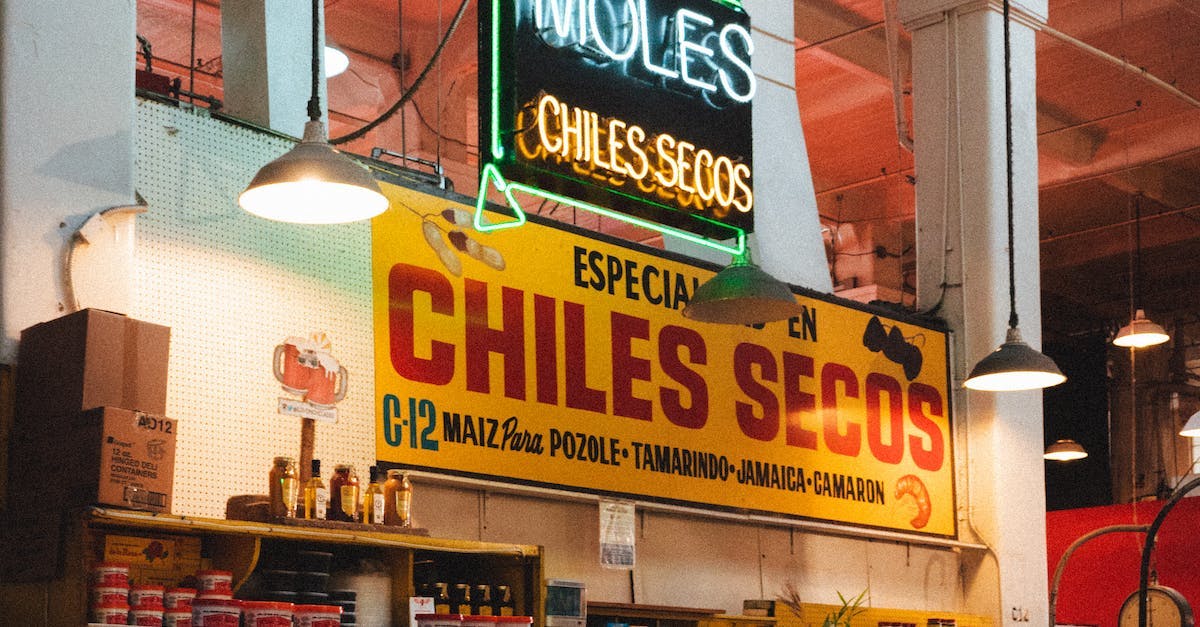 Traditional Mexican food shop in market